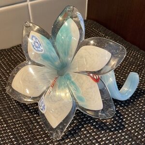 Murano-style Art Glass Flower Floral Home Decor